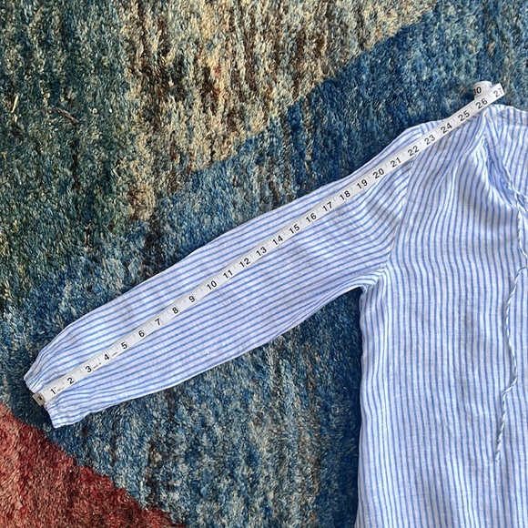 Roots linen striped peasant top NWOT - Picture 6 of 9